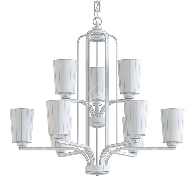 Elegant Sienna Chandelier 3D model image 2