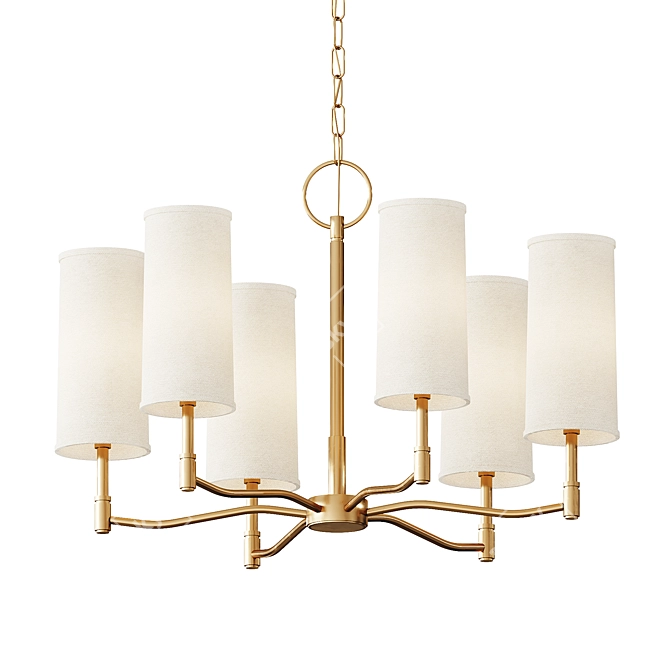 Elegant Aged Brass Lighting 3D model image 1