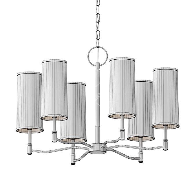 Elegant Aged Brass Lighting 3D model image 2