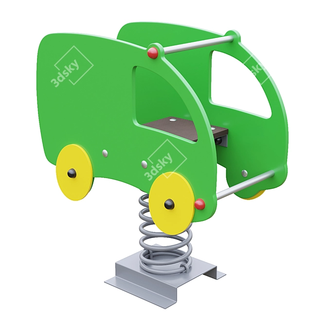 Spring Rockers for Children: "Typewriter" & "Tractor 3D model image 2