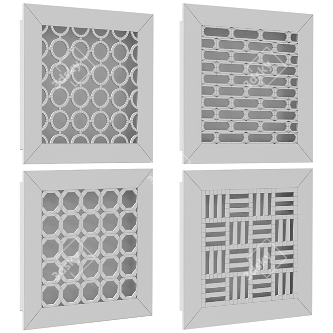 AirFlow Ventilation Grille Set 3D model image 3