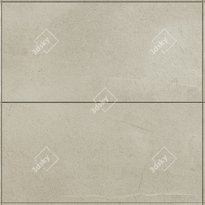 Val Di Susa Beige Rock: Premium 60x120 Set 3D model image 2