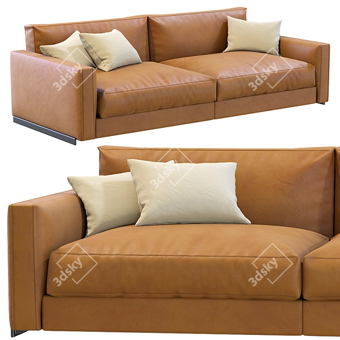 Arflex Rendez Vous Leather Sofa 3D model image 3