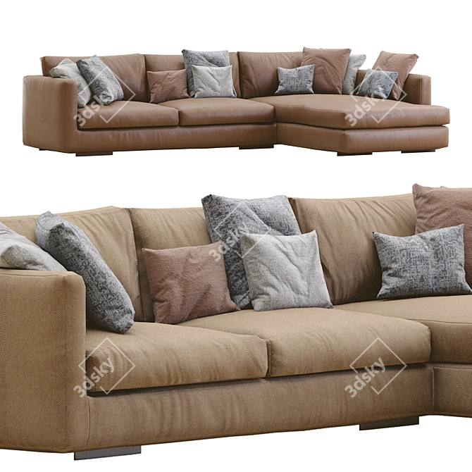 Sleek Flexform Magnum Sofa 3D model image 2