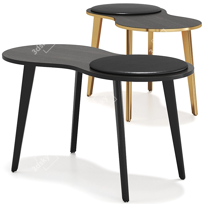 Imago Wooden Stool/Coffee Table: Versatile & Stylish 3D model image 1