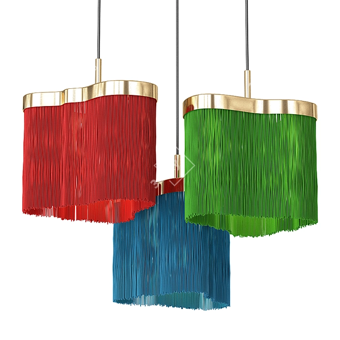 Illuminating Italian craftsmanship: Arcipelago Pendant 3D model image 1