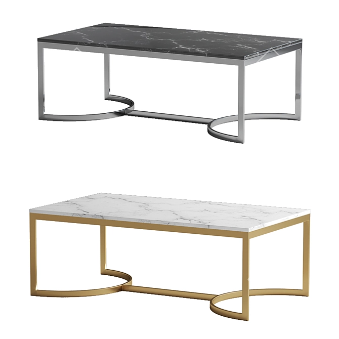 Elegant WEST SIDE Coffee Table 3D model image 2