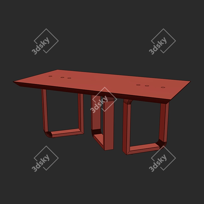 Elegant Fiorenza Dining Table 3D model image 5
