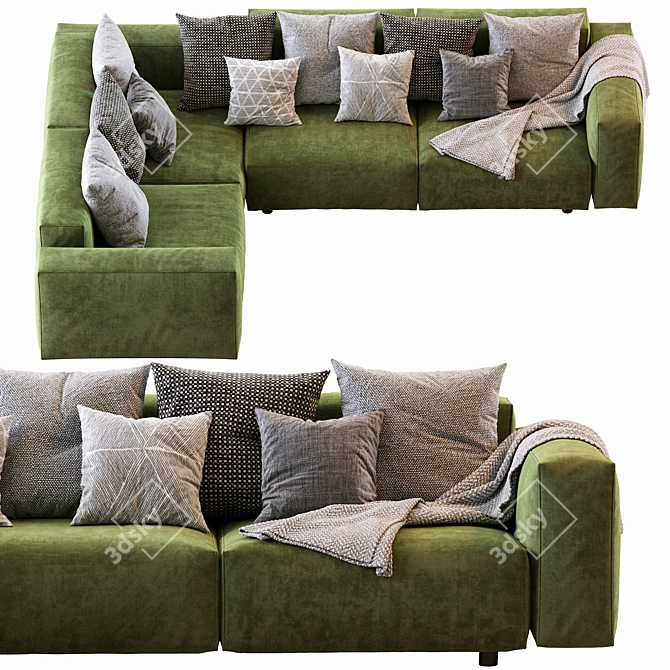 Modern Hills Sofa 2013 3D model image 2
