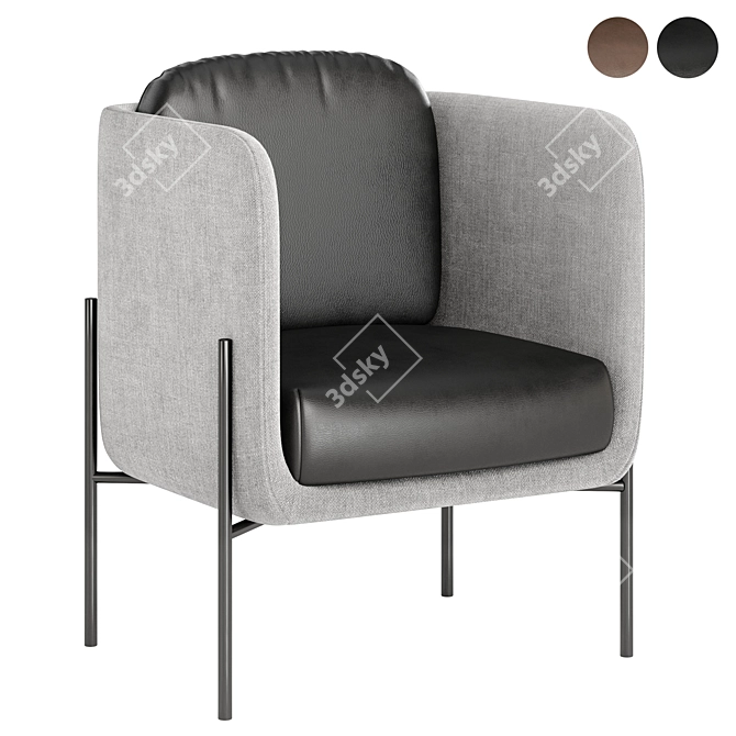 Comfort and Style: Novamobili's HAIKU Armchair 3D model image 2