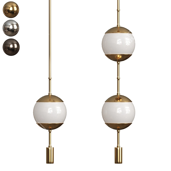 Elegant Monroe Ceiling Lamps 3D model image 1