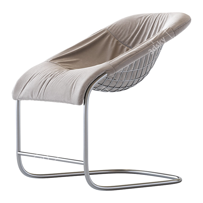 Cortina Chair: Sophisticated Elegance for Any Space 3D model image 2