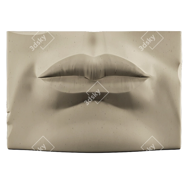 Sculpted Lips Planter 3D model image 1