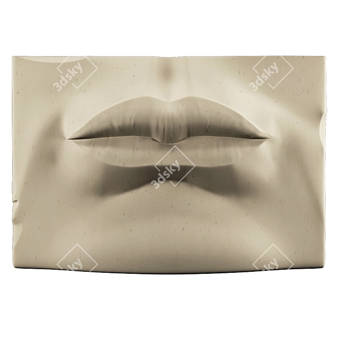 Sculpted Lips Planter 3D model image 5