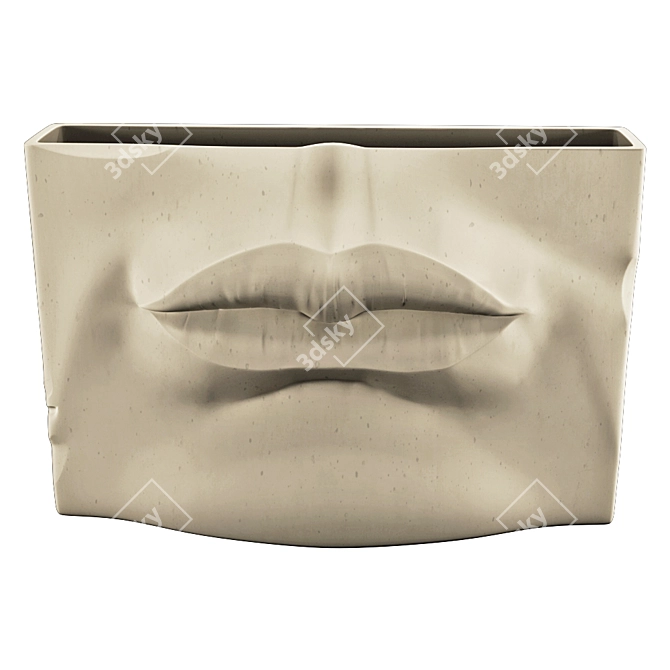 Sculpted Lips Planter 3D model image 6