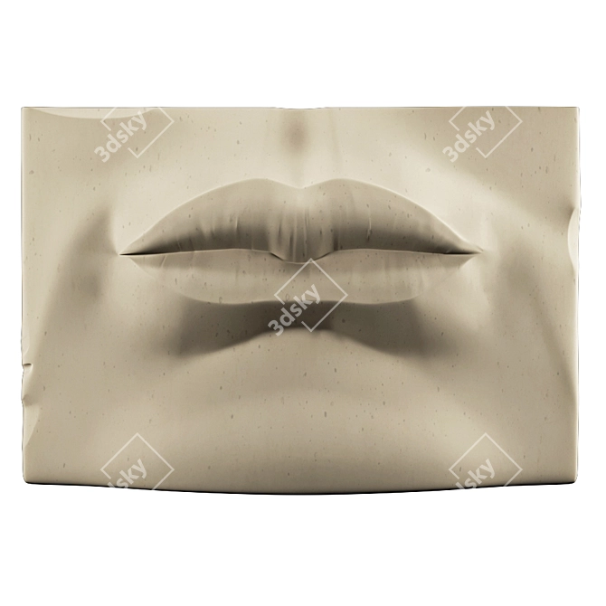 Sculpted Lips Planter 3D model image 8