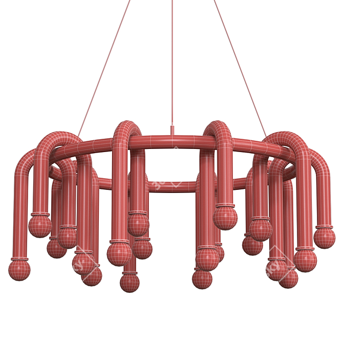 Elegant Whit Chandelier 3D model image 3