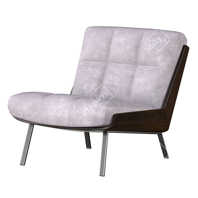 Modern Minotti Daiki Indoor Armchair 3D model image 6