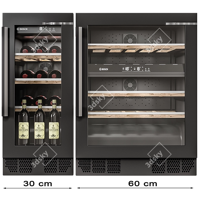 Bosch Wine Cabinet: Sleek Storage 3D model image 4