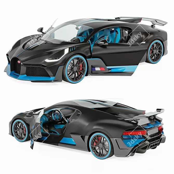 Luxurious Bugatti Divo 2018 3D model image 3