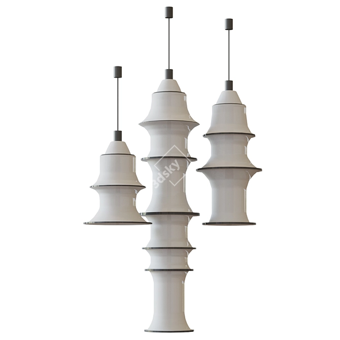 Minimalist Pendant Lamp: FALKLAND by Danese Milano 3D model image 1