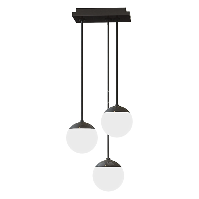 PALLA RAIN Pendant: A Contemporary Masterpiece 3D model image 1