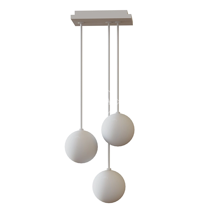 PALLA RAIN Pendant: A Contemporary Masterpiece 3D model image 2