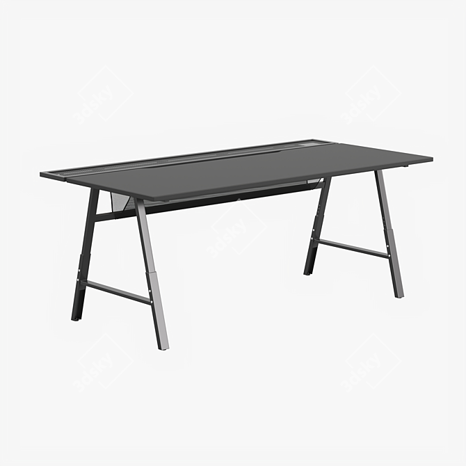 Ultimate Gaming Desk: Ikea UTESPELARE 3D model image 1