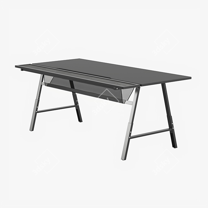 Ultimate Gaming Desk: Ikea UTESPELARE 3D model image 2