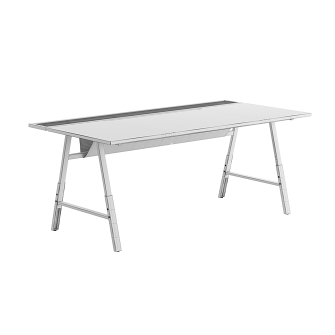 Ultimate Gaming Desk: Ikea UTESPELARE 3D model image 14