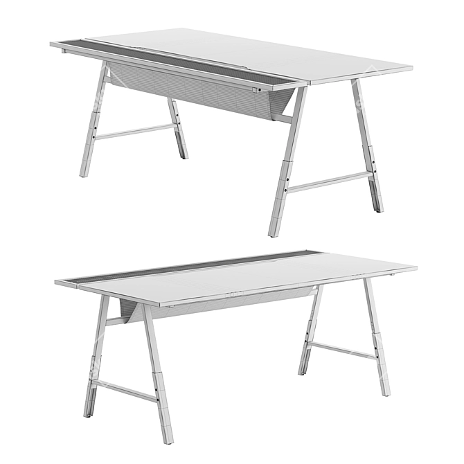 Ultimate Gaming Desk: Ikea UTESPELARE 3D model image 22