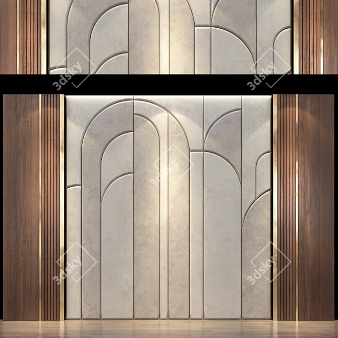 Modern Decorative Wall Panel 3D model image 1