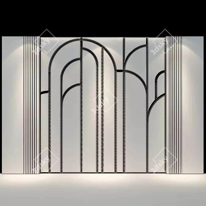 Modern Decorative Wall Panel 3D model image 2