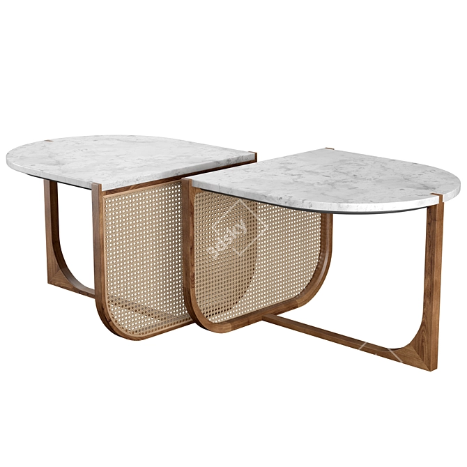 Elegant Vienna Outdoor Coffee Table 3D model image 2