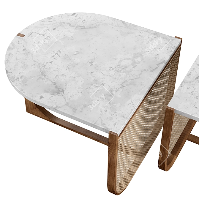 Elegant Vienna Outdoor Coffee Table 3D model image 3