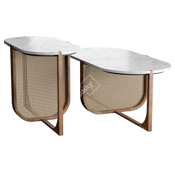 Elegant Vienna Outdoor Coffee Table 3D model image 6