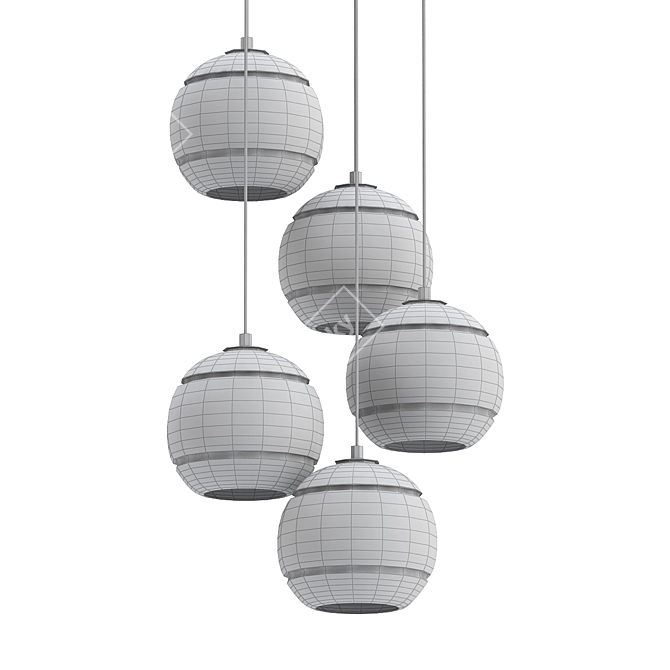 Modern Mika Pendant Light 3D model image 2