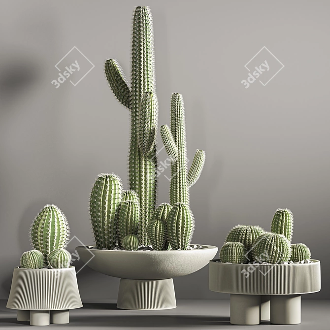 Stylish Indoor Plant Stand 3D model image 3
