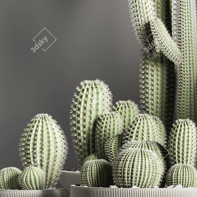 Stylish Indoor Plant Stand 3D model image 4