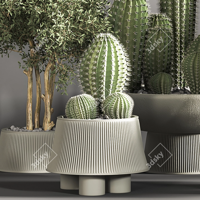 Stylish Indoor Plant Stand 3D model image 6