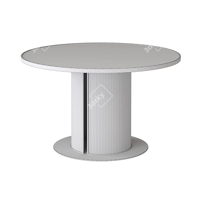 Modern Bauhaus Steel Dining Table 3D model image 5