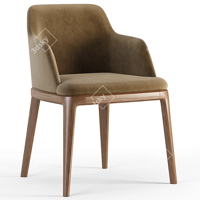 Poliform Grace Chair: Stylish and Comfortable 3D model image 1