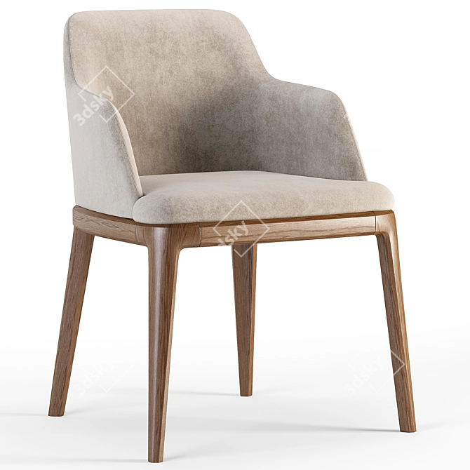 Poliform Grace Chair: Stylish and Comfortable 3D model image 2