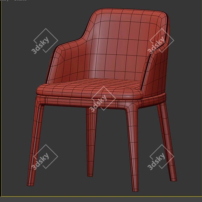 Poliform Grace Chair: Stylish and Comfortable 3D model image 3