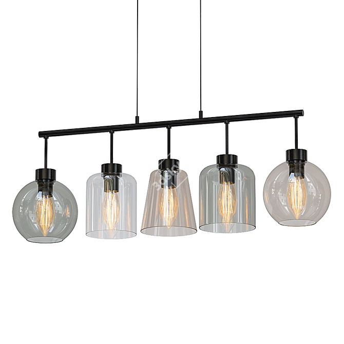 Modern Glass Pendant Light 3D model image 1