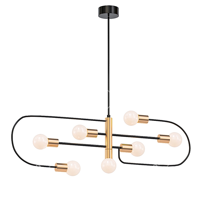 Matte Black Brass Pendant: Neutra 6"W 3D model image 1