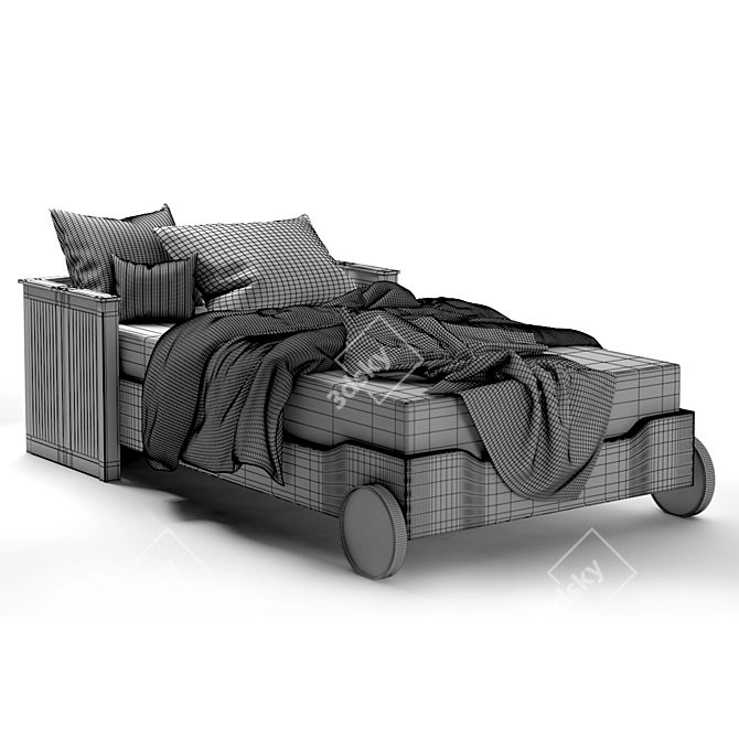 Kid's Car Bed Set 3D model image 7