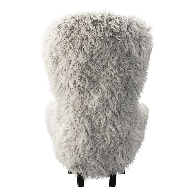 Title: Italian Fluffy Chair in Modern Guelfo Fur 3D model image 3