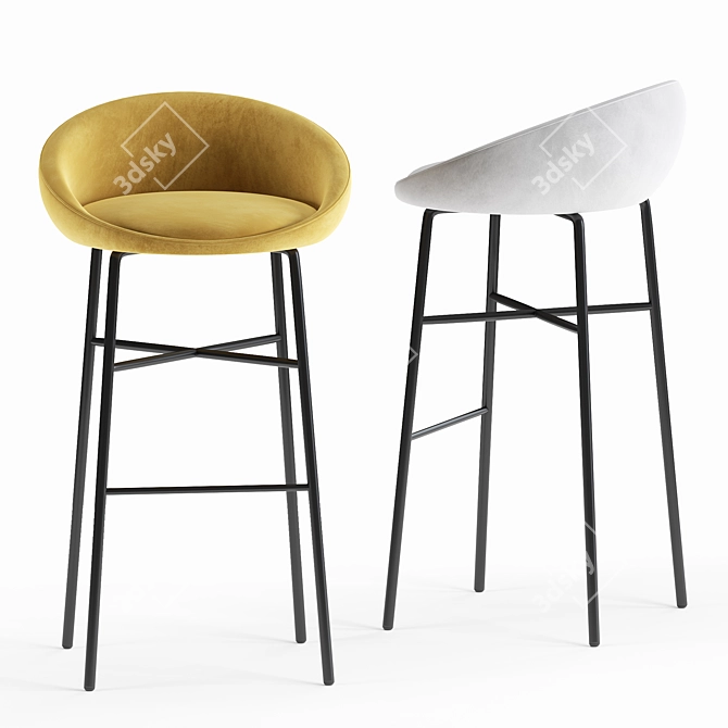 Blossom Bar Stool 3D model image 2