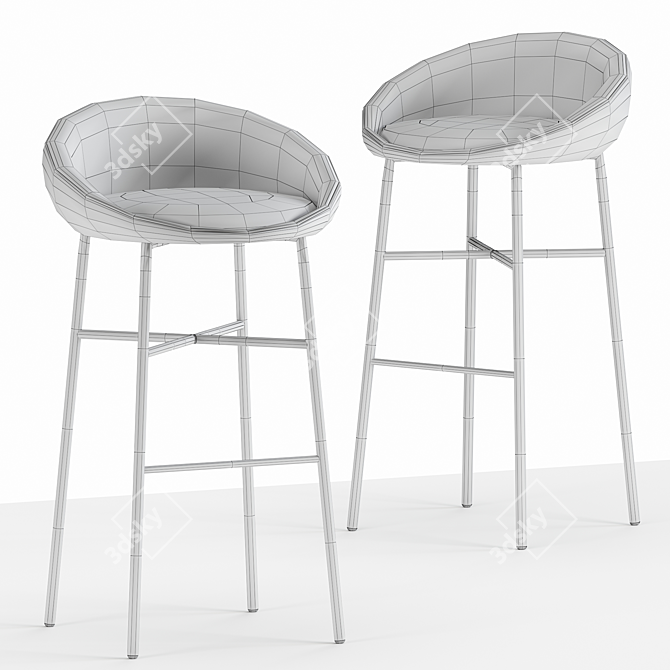 Blossom Bar Stool 3D model image 4